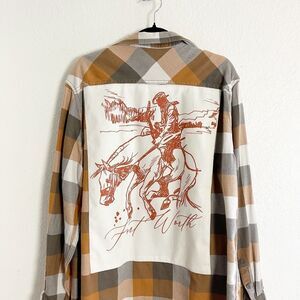 Pink Floyd and other bands upcycled on Flannel shirts various sizes